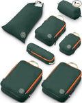 TRIPPED XL Compression Packing Cubes — 7-Piece Set for Checked Luggage | Extra-Large (15.7"×11"×4") + Large + Small + Tube + 