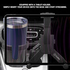 Cellet Tablet Mount with a Cup Holder Base Compatible for Apple iPad Pro, Air, Mini, Samsung Galaxy Tab, Surface Go (Extra Cup)