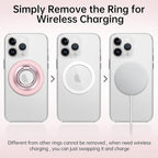 SYNCWIRE Magnetic Phone Ring Holder for MagSafe [2 Pack] - Magnet Cell Phone Grip Stand Finger Ring Kickstand Two-Sided Magnetic Compatible with iPhone 17 Pro Max 16 15 14 13 12 MagSafe Accessories