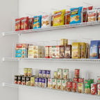 Wire Shelf Dividers - White Closet Organization & Storage Organizer - No Tool Shelf Divider for Wire Shelves - Metal Shelf Ac