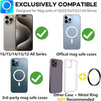 Sticky Magnetic Phone Mount Compatible with Magsafe 16 15 14 13 12 Pro Max Mini Car Mount and Wall Mount Soft Silicone Front