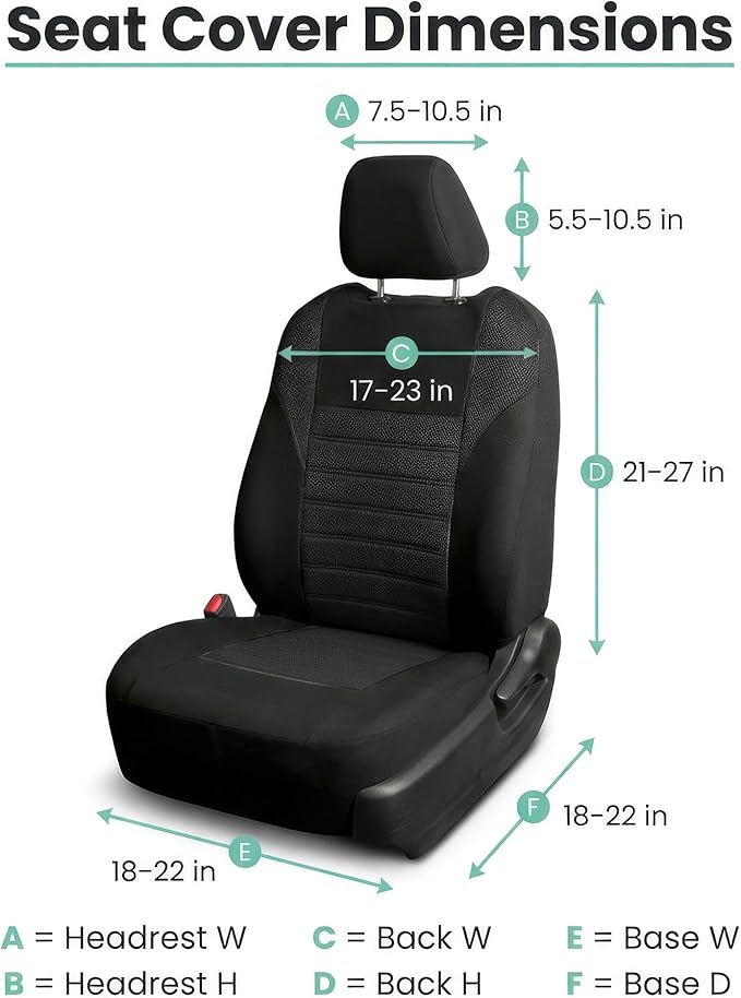 FH Group Automotive Car Seat Covers Front Set Premium 3D Air Mesh Front Seat Covers, Airbag Compatible Universal Fit Interior