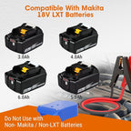 MaySpare Jumper Cables Adapter Compatible with Makita 18V Battery, 8AWG 2FT Portable Automotive Booster Cables, Car Jump Starter Power Tool Accessory (Battery Not Included)
