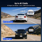 Avylet 4K/2.5K+1080P Dash Cam Front and Rear, 5G WiFi APP Dash Camera for Cars with 64GB Card, ADAS Lane Assist, 2.7”IPS Scre