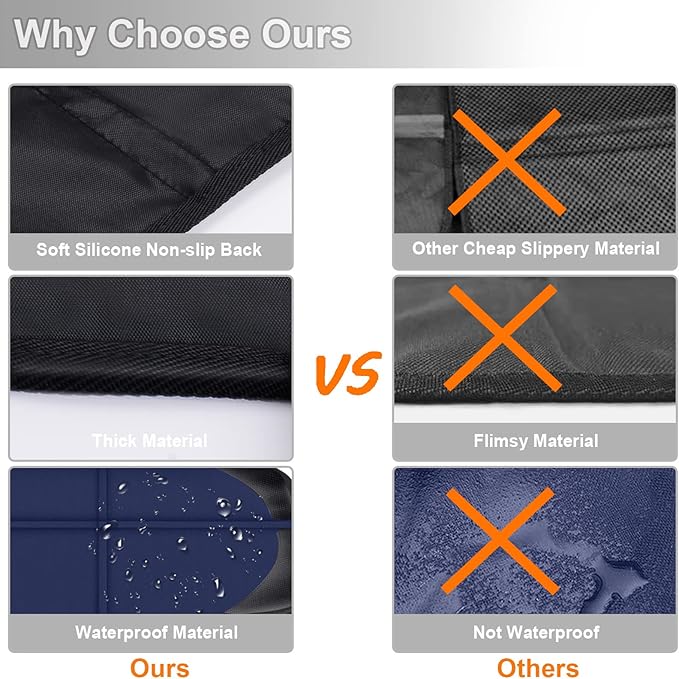 Car Seat Protector,2 Pack Automotive Seat Protectors Baby Carseat Pad Waterproof & Durable 600D Fabric for Child Baby Car Sea