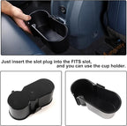 Car Rear Cup Holder Expander Organizer Tray Compatible with Ford Maverick 2022-2024 Car Seat Rear Dual Cup Holders Insert Expander Car Drink Water Bottle Holder Removable FITS Slot ABS Accessories