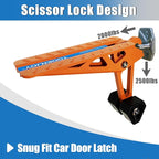 TOOENJOY Universal Fit Car Door Step, Foldable Roof Rack Door Step Up on Door Latch, Both Feet Stand Pedal Ladder, Easy Access to Rooftop for Most Car, SUV, Truck(Orange)