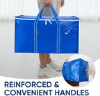 BALEINE 6-Pack Oversized Moving Bags with Reinforced Handles, Heavy-Duty Storage Tote for Clothes, Moving Supplies (Royal Blu