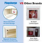 Non Alarmed AED Defibrillator Wall Mounted Storage Cabinet - 14.5'' x 7'' x 13.75'' Steel AED Holder Defibrillator Cabinet fo