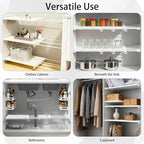 5 Pcs Closet Tension Shelf Rod Expandable Adjustable 10.83-18.3 inch Shelf Locker, Wardrobe Storage Organizer, Cabinet Layere