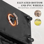tobyto Reusable Grocery Bag on Wheels, 105L Foldable Rolling Tote, Shopping Trolley 66LBS Capacity - Water-Resistant for Laun