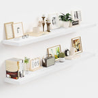 Vivelove White Floating Shelves 48 Inches Long, Wall Display Shelves with Invisible Brackets, for Bathroom Living Room Kitche