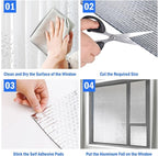 YoleShy Double Reflective Insulation RV Window Insulation for Summer Heat Reflective Window Film for Roof, Car, Garage Doors, 24 in X 10 FT