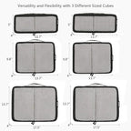 BAGAIL 6 Set Packing Cubes,Travel Luggage Packing Organizers