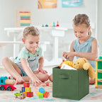 Stero Fabric Storage Bins 6 Pack Fun Colored Durable Storage Cubes with Fabric Handles Foldable Cube Baskets for Home, Kids R