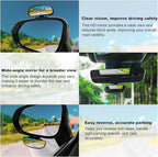 LivTee Blind Spot Mirror, HD Glass Frameless Convex Rear View Mirrors Exterior Accessories with Wide Angle Adjustable Stick for Car SUV and Trucks, Black