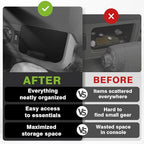 Muslogy Storage Drawer Tray Compatible with 2005-2021 Nissan Frontier Accessories Center Console Organizer Anti-Slip Cubby Silicone Insert Extra Storage Box (Fits Trims with Console Hole Only)