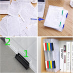 Lemical Paper Storage Containers 4 Pack Scrapbook Storage Box Portable Project Case for 8.5 x 11 Paper Letter Plastic Documen