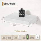 Vivelove White Floating Shelves Over Toilet 12 Inches Deep, 16x12 Floating Shelves for Wall with Invisible Brackets, Room She