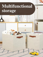 Temary Cube Storage Bins 4Pack Foldable Storage Baskets for Clothes Shelf Basket with Handles, Fabric Storage Boxes Organizer