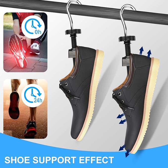 eachway Shoe Stretcher Shoe Trees,Adjustable Length & Width for Men and Women (L (for Men's Size Us 10-13.5) Blue)
