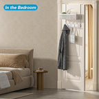 Over The Door Hooks Organizer, Over The Door Coat Rack with 12 Coat Hooks, Door Hanger Towel Rack, Back of Door Storage for B