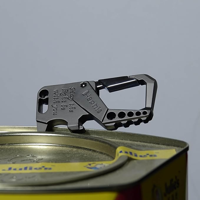 Hephis Skull Heavy Duty Key Chain,Car Emergency Escape Tool, Seat belt Cutter,Bottle Opener,Carabiner Car Key Chains
