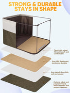 BALEINE 4 Pack Fabric Closet Storage Bins for Shelves, Linen Closet Organizers and Storage, Decorative Baskets for Organizing