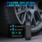 CYCPLUS Electric Air Compressor Portable Bicycle Pump Car Tire Inflator, Max 150 PSI, Auto Shut-Off Air Pump with Presta and Schrader Valves for All Bicycles Motorcycles and Cars