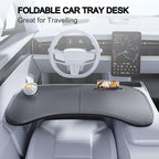 Foldable Car Tray for Tesla Model Y 3, Car Desk Steering Wheel Tray, Foldable Car Table Tray, Foldable Desk Food Tray for Eating and Traveling