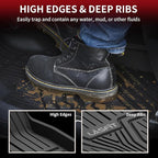 LASFIT Floor Mats for Honda Civic 2022-2025 2026 Sedan Hatchback Si (Include Sport), with&w/o USB Port | for Acura Integra 2023-2026, All Weather Car Floor Liners, 1st & 2nd Row, Black