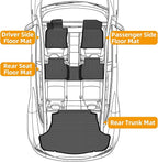 Floor Mats for Toyota Camry 2018 2019 2020 2021 2022 2023 2024(FWD ONLY), (Non Hybrid & AWD) 2022 Camry Floor Mats, 1st & 2nd Row & Cargo Liner, TPE Anti-Slip Waterproof Car Accessories