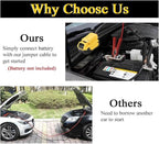 KIMISS Car Battery Jump Cable 8AWG Silicone Wire Heat Proof Automotive Jump Start Cable for SUVs Light Trucks (5.9FT)