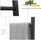 FUIN 6ft Wooden Black Blanket Ladder Living Room Decorative Wall Leaning Farmhouse Quilt Display Holder Rustic Wood Towel Rac