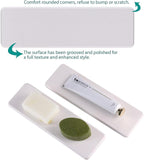NiuYichee 2 Pcs Water Absorbing Stone Trays, Kitchen/Bathroom Sink Soap Dish, Diatomite Tray Used for Hand Soap & Cosmetic Bo