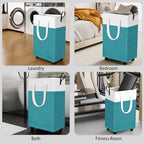 HomeHacks 90L Large Rolling Laundry Basket, Laundry Hamper with 4 Smooth Wheels, Collapsible Waterproof Clothes Basket, Frees