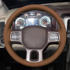 MEWANT Steering Wheel Covers for Dodge RAM 1500/1500 Classic / 2500/3500 / 5500 Hand-Stitched Genuine Leather ram Steering Wheel Wrap