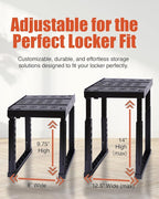 Locker Organizer Shelf， Adjustable Width and Height, Ideal Locker for School, Office, and Gym Lockers… (Pink)