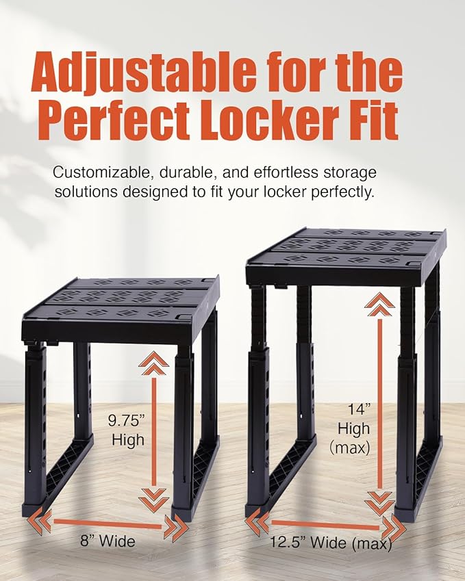 Locker Organizer Shelf， Adjustable Width and Height, Ideal Locker for School, Office, and Gym Lockers… (Pink)