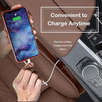 Universal Car Seat Gap Filler Plug Strip, Auto Seat Gap Organizer with Seat Belt & Storage Slot, 2 Pack Car Seat Catcher Accessories Fit Car SUV Truck for the Space Between Seat and Console, Brown