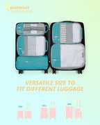 BAGSMART 6 Set /4 Set/2 Set Compression Packing Cubes for Travel, Lightweight Luggage Organizer Bags, Durable Space Saver Bag
