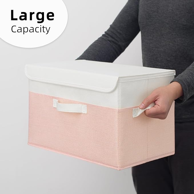 GRANNY SAYS Storage Baskets with Lids, Decorative Storage Boxes, Clothes Storage Bins for Closet, Foldable Storage Organizers