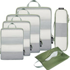 BAGAIL 6 Set Ultralight Compression Packing Cubes Packing Organizer for Travel Accessories Luggage Suitcase Backpack