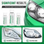 Auto Long-Lasting Effective Headlight Repair Fluid, Car Headlight Restoration Kit Headlight Cleaner and Cleaning Sponge, Automotive Headlight Lens Restorer Headlight Polishing Fluid (50ML, 2 Sst)