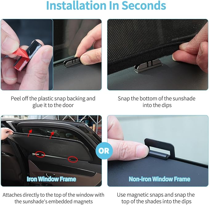 CRV Specific Side Window Sun Shades, 2017-2022 Vehicle Interior Shade for Baby Mesh Covers, Breathable, UV Protection and Heat Insulation (CRV（2017-2022）, Front+Rear side-4pcs)