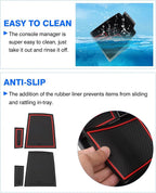 Autorder Center Console Organizer for 2023-2026 Kia NIRO Accessories Armrest Storage Box Secondary Insert Tray with 2 Color Mats