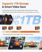 Vantrue N4 Pro S 4K 3 Channel Dash Cam w/Triple STARVIS 2, 4K+1080P+2.5K Front Inside Rear Dash Camera, 4+2.5K Dual Channel, 