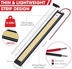 12V LED Light, Enclosed Trailer Light, 12 Volt Lights, 12v LED Strip for RV Interior, Strip Lights for Trailer, Cargo, Truck, Van, Shed, RV(2Pack, 4000K, Black)