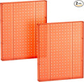 Azar Displays 771620-ORG Plastic Pegboard Wall Organizer - Garage Tool Organizer (Pack of 2) - Durable 1-Sided Wall Panel (16