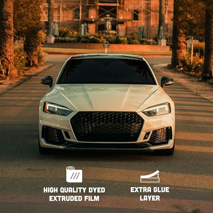 United Professional 1Ply Window Tint Film - 36" x100', 35% VLT Upgraded Dyed PET Film, 1 mil Thickness, 99% UV Block, Deep Shade Privacy Window Tint for Car, Truck, SUV, Home – Heat & Glare Control